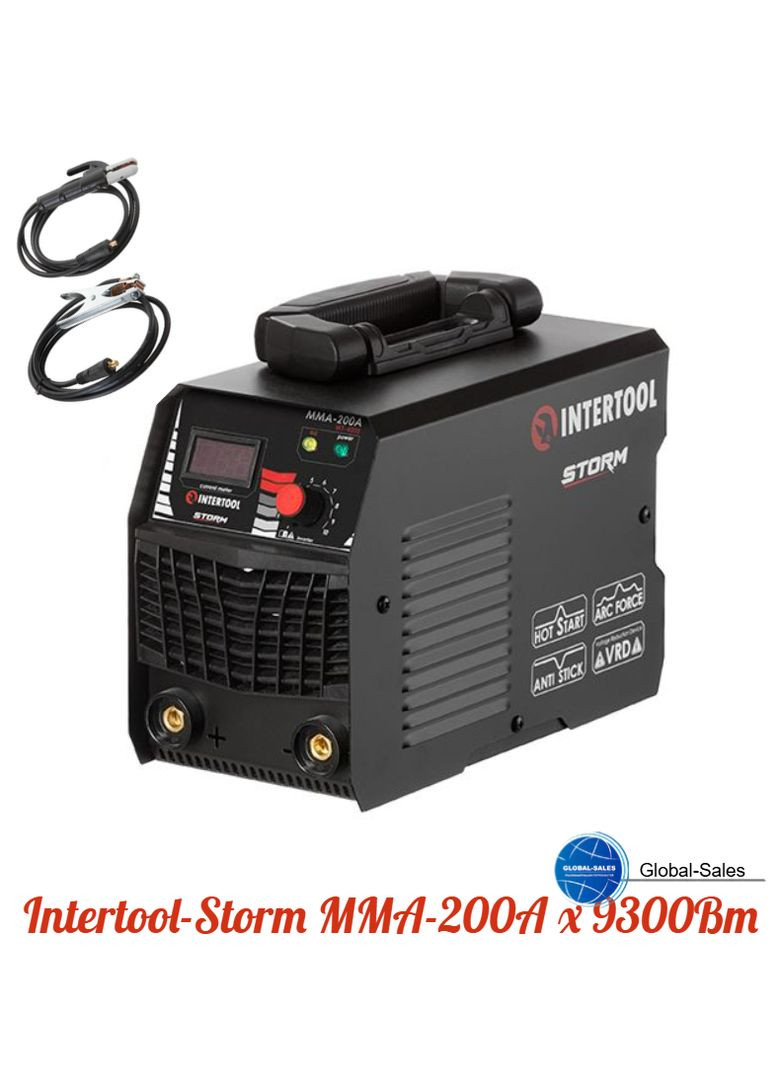 Апарат зварювальний інверторний Storm MMA-200A x 9300 Вт (WT-4005) Intertool (349819048)