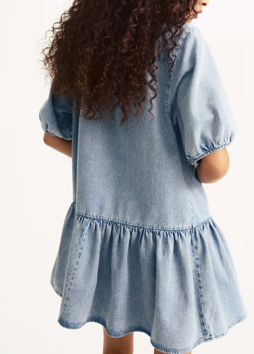 Світло-блакитна сукня H&M однотонна