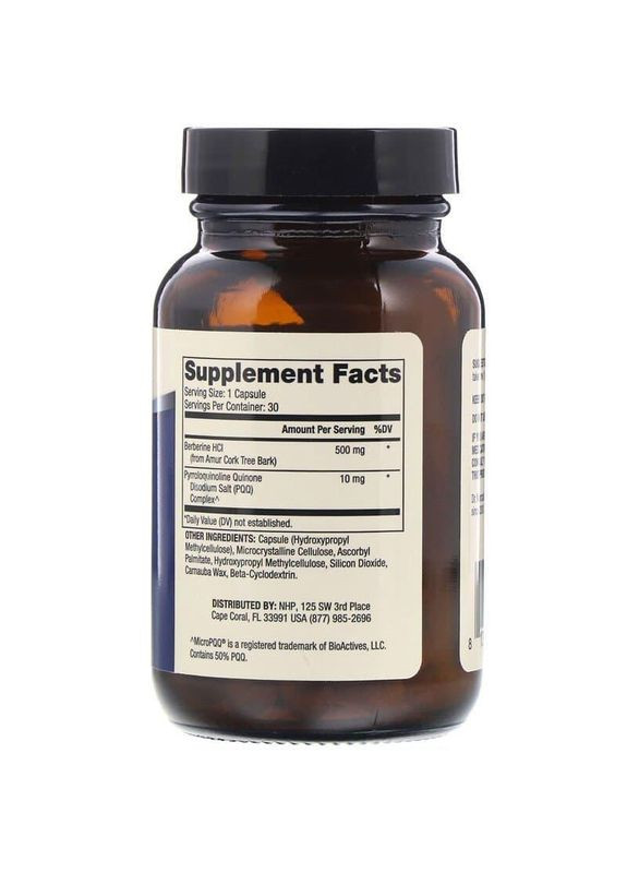 Берберин і мікроPQQ Berberine and MicroPQQ 30 капс Dr. Mercola (357340516)