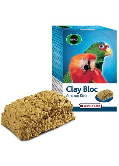 Orlux Clay Bloc Amazon River 0.55 кг минеральный блок с глиной для крупных попугаев Versele-Laga (360884088)