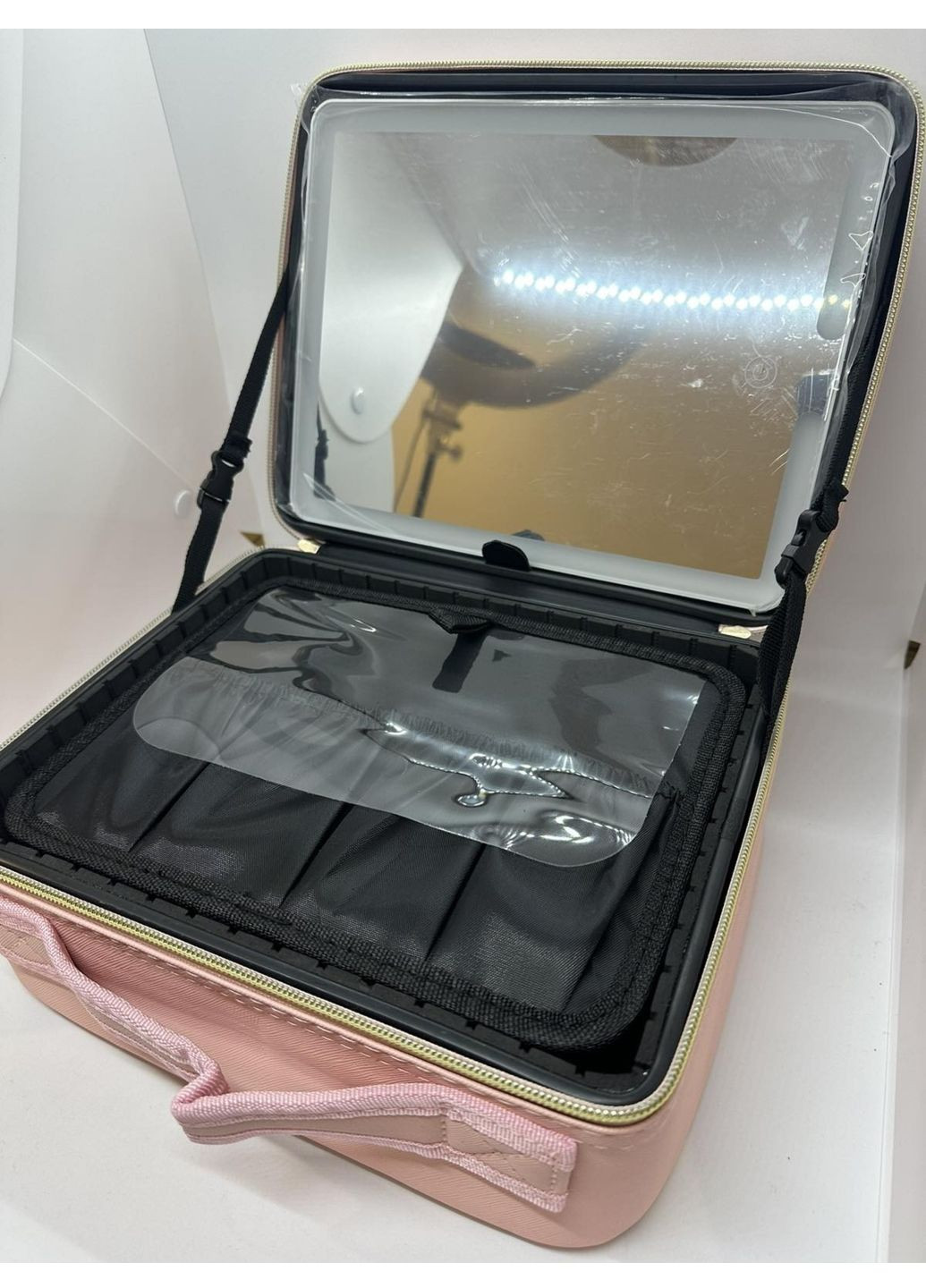 з дзеркалом Boxup LED підсвічування 2 колірні температури Рожевий More Органайзер для косметики (311225738)