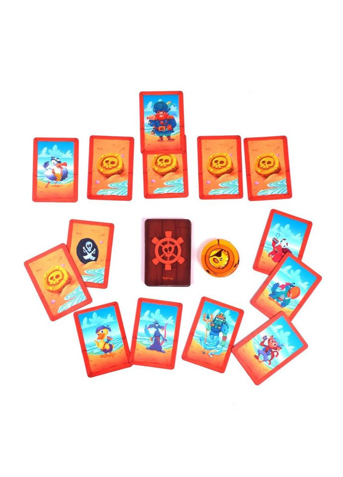 Дитяча карткова гра "Карррамба пірати! " VT8077 07, 50 карт 12 монет, правила гри Vladi toys (364128073)