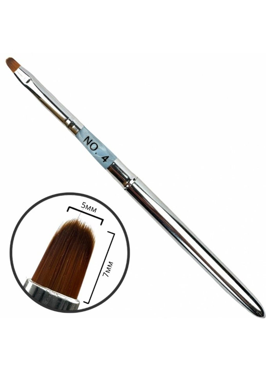 Овальний пензель-трансформер для нарощування та моделювання гелем №4 MagicNail (292734129)