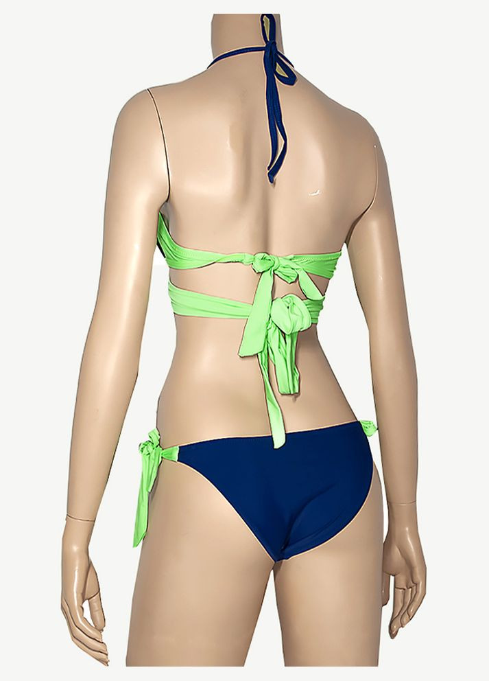 Комбінований літній купальник бандо на зав'язках та невеликим push-up модель 0039 арт.0956 роздільний, бікіні Samegame