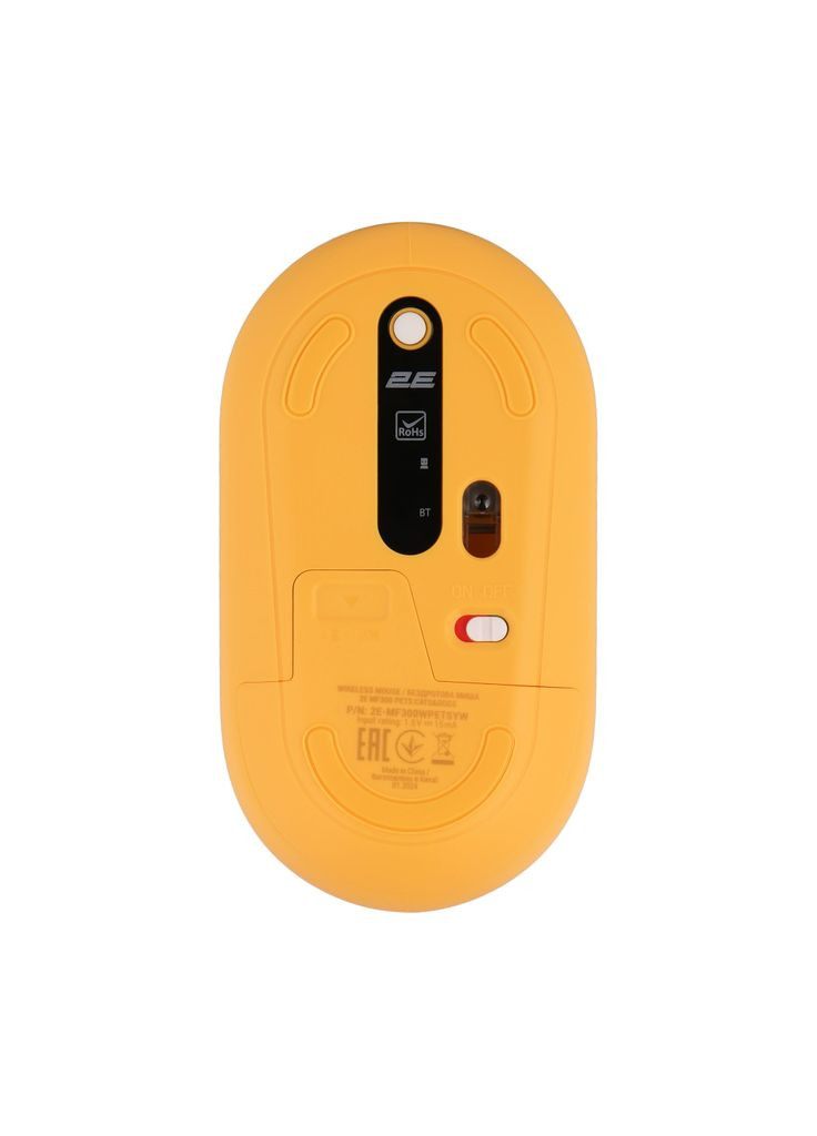 Мишка MF300 PETSCATS&DOGS Silent Wireless/Bluetooth Yellow (m455192) 2E MF300 PETSCATS&DOGS Silent Wireless/Bluetooth Yell (369022066)