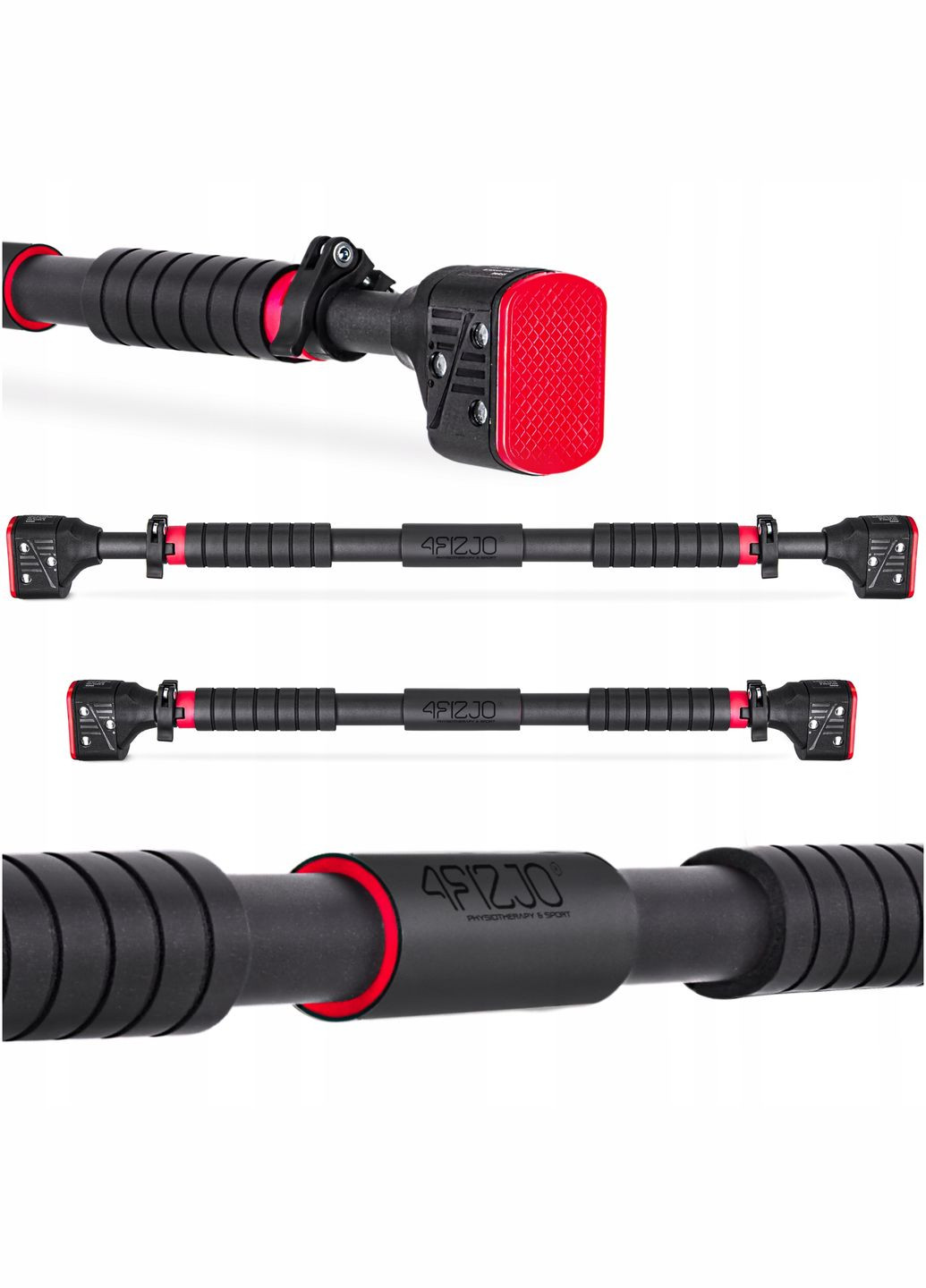 Турник раздвижной PRO 72-110 см Black/Red () 4FIZJO P-5907739313263 (340458956)