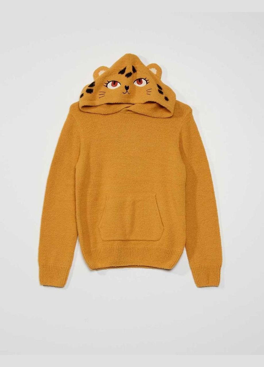 Гірчичний джемпер демісезон,гірчичний в візерунки, Kiabi