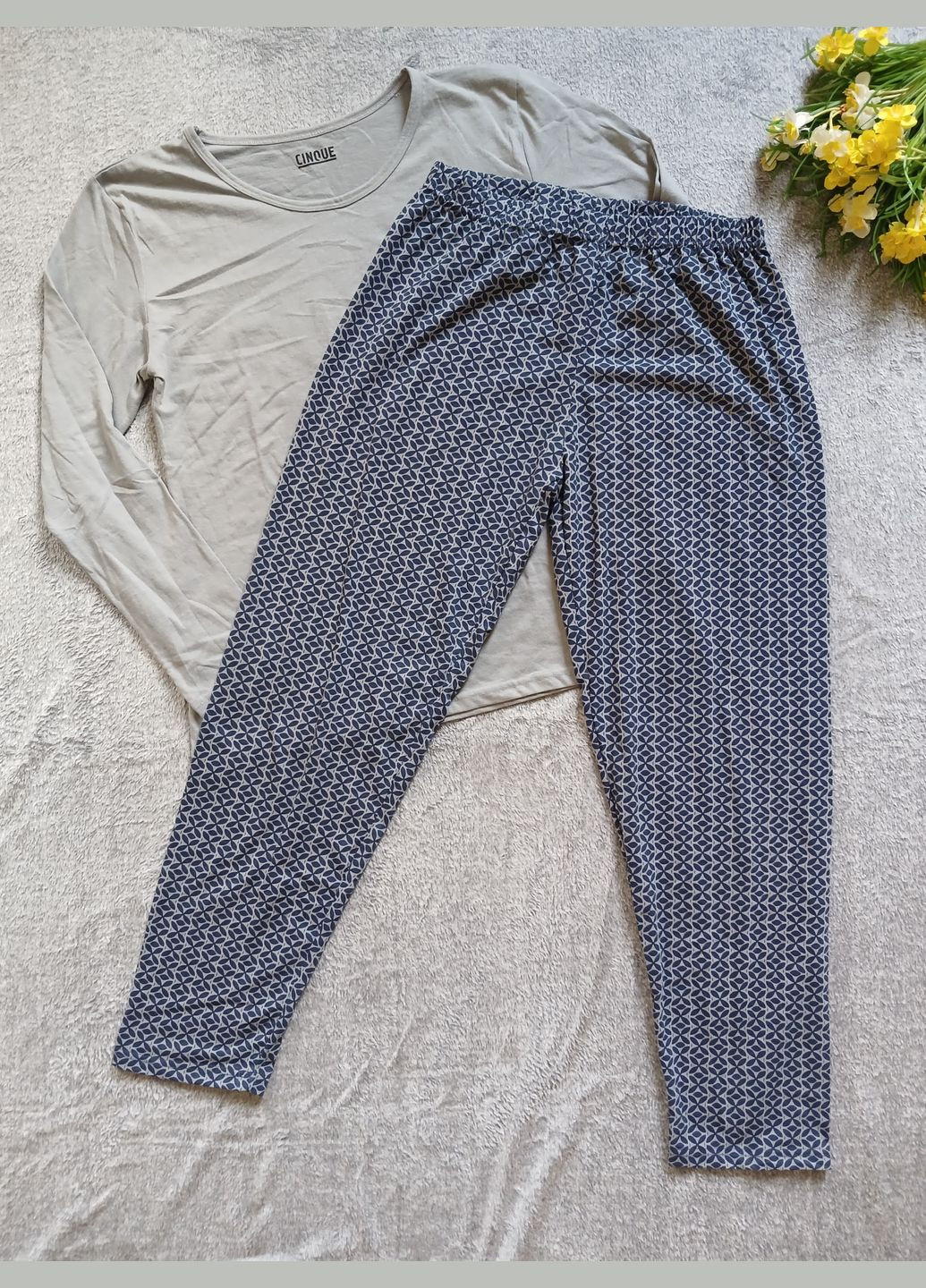 Сіра жіноча піжама домашній одяг р. l Cinque