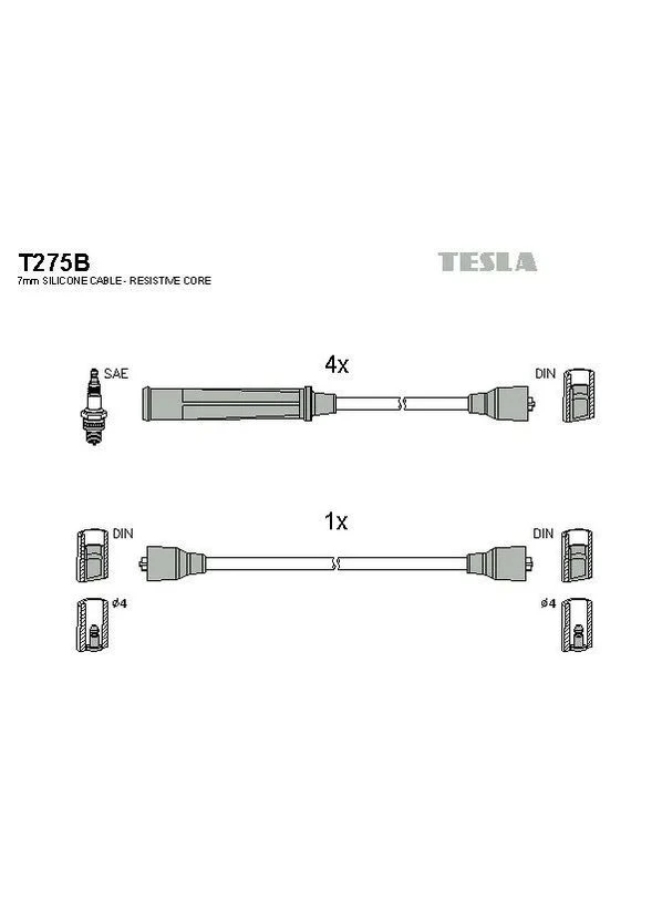 Комплект кабелів запалювання Tesla (377612090)