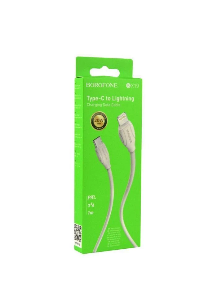 USB Borofone BX19 Type-C to Lightning 20W Білий No Brand (391185095)