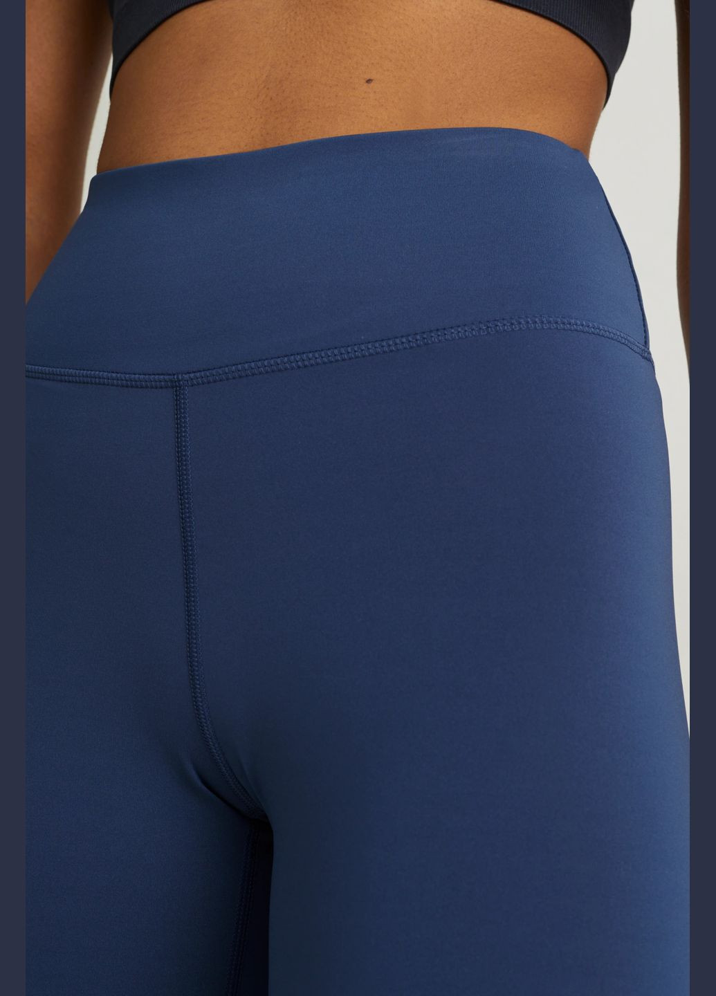 Синие летние укороченые спортивные леггинсы C&A