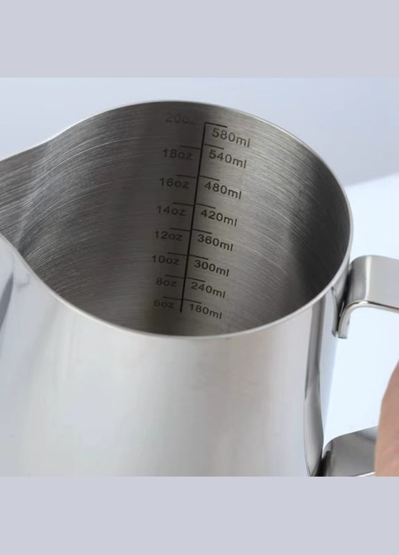 Молочник для вспенивания молока питчер из нержавеющей стали, 600 мл, пенообразователь для эспрессо-капучино, латте No Brand (338854657)