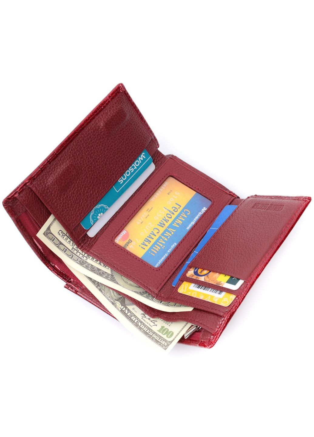 Женский кожаный кошелек 14х9х3 см st leather (315874858)