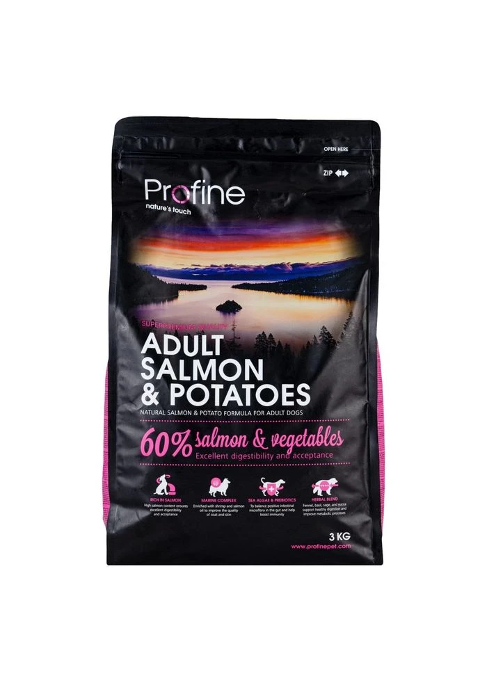 Корм сухой Adult Salmon для взрослых собак всех пород с лососем и картофелем 3 кг Profine (386995755)