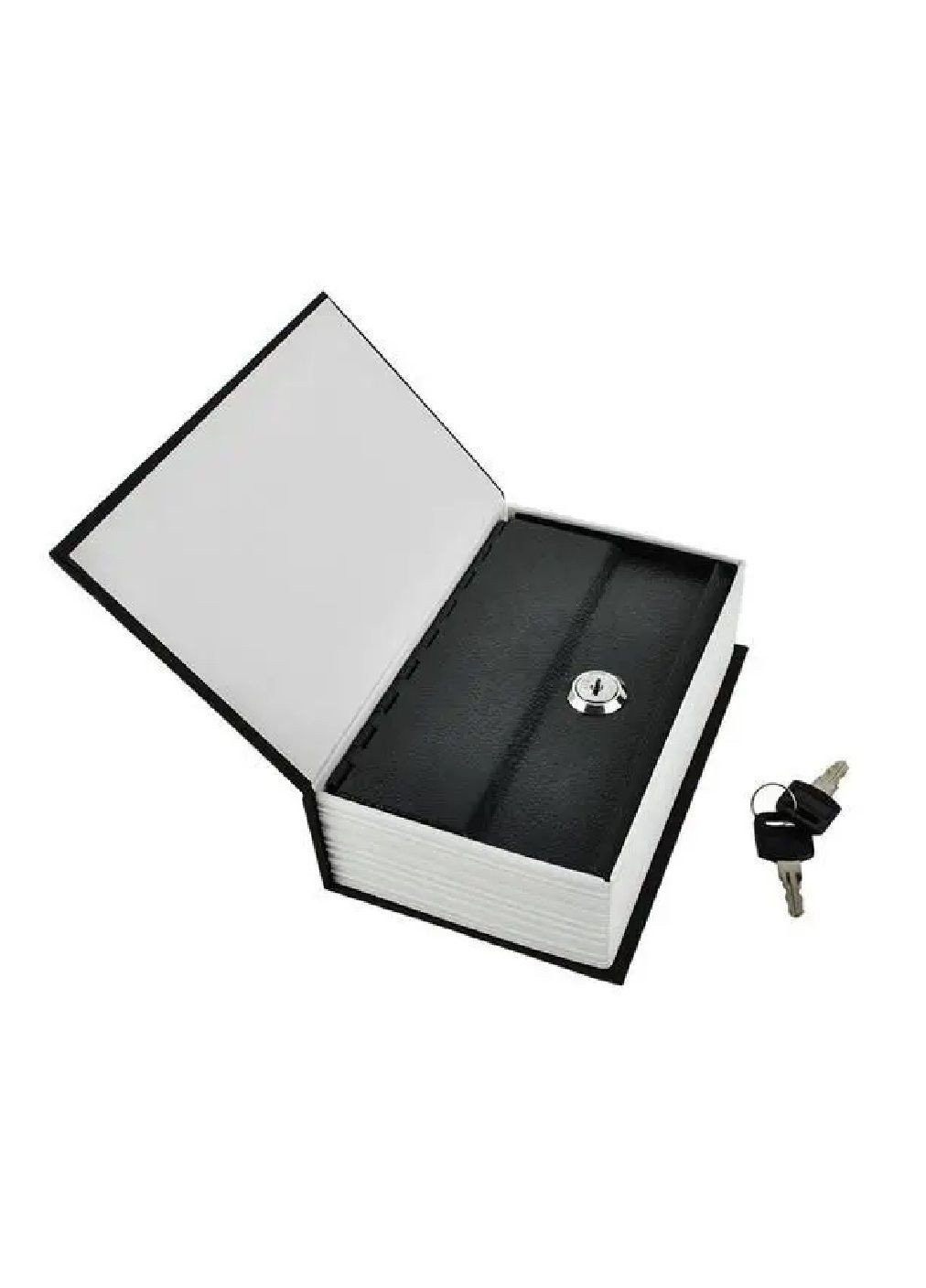 Металевий сейф кешбокс міні книга ящик кейс бокс короб для грошей з ключем 18х11,5х5,6 см (476432-Prob) Чорний Unbranded (282595852)