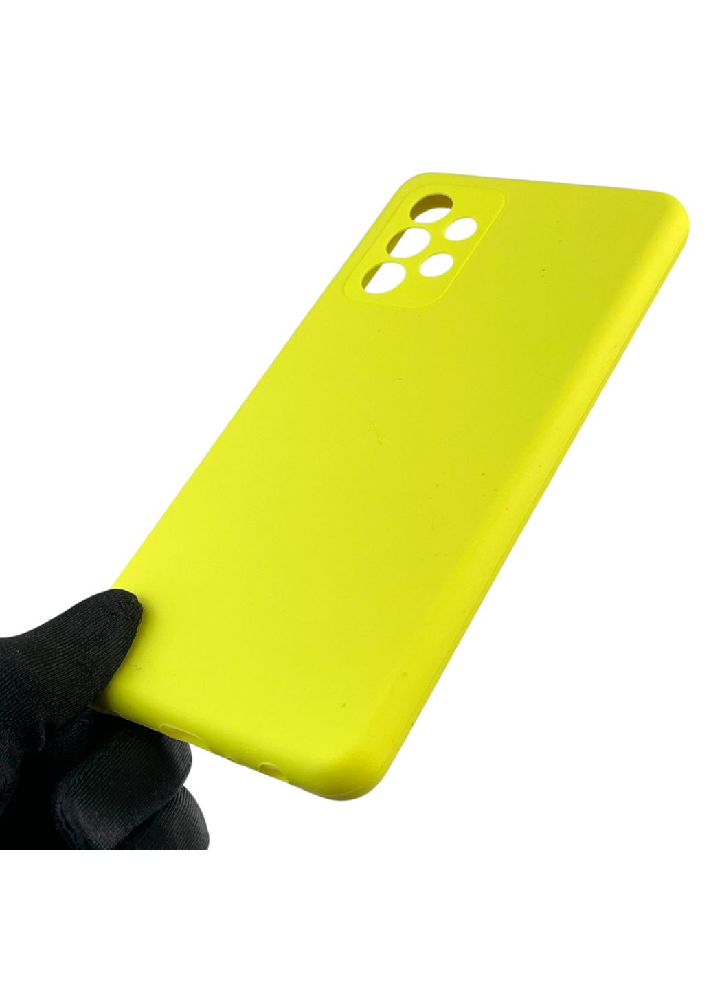 Чохол для Galaxy A52s (SM-A528F) силіконовий з мікрофіброю нековзний на самсунг а52с жовтий Samsung (366389680)