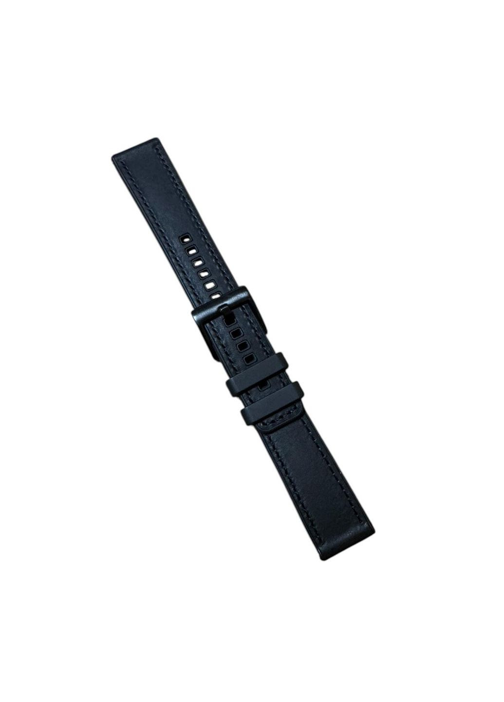 Ремешок Leather Silicone для часов Amazfit GTR 47 mm - Black Primolux (366820098)