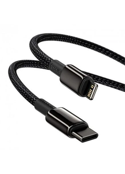 Кабель Tungsten Gold Fast Charging Cable Type-C to Lightning PD 20W 2m CATLWJ-A01 Black Baseus (271823878)