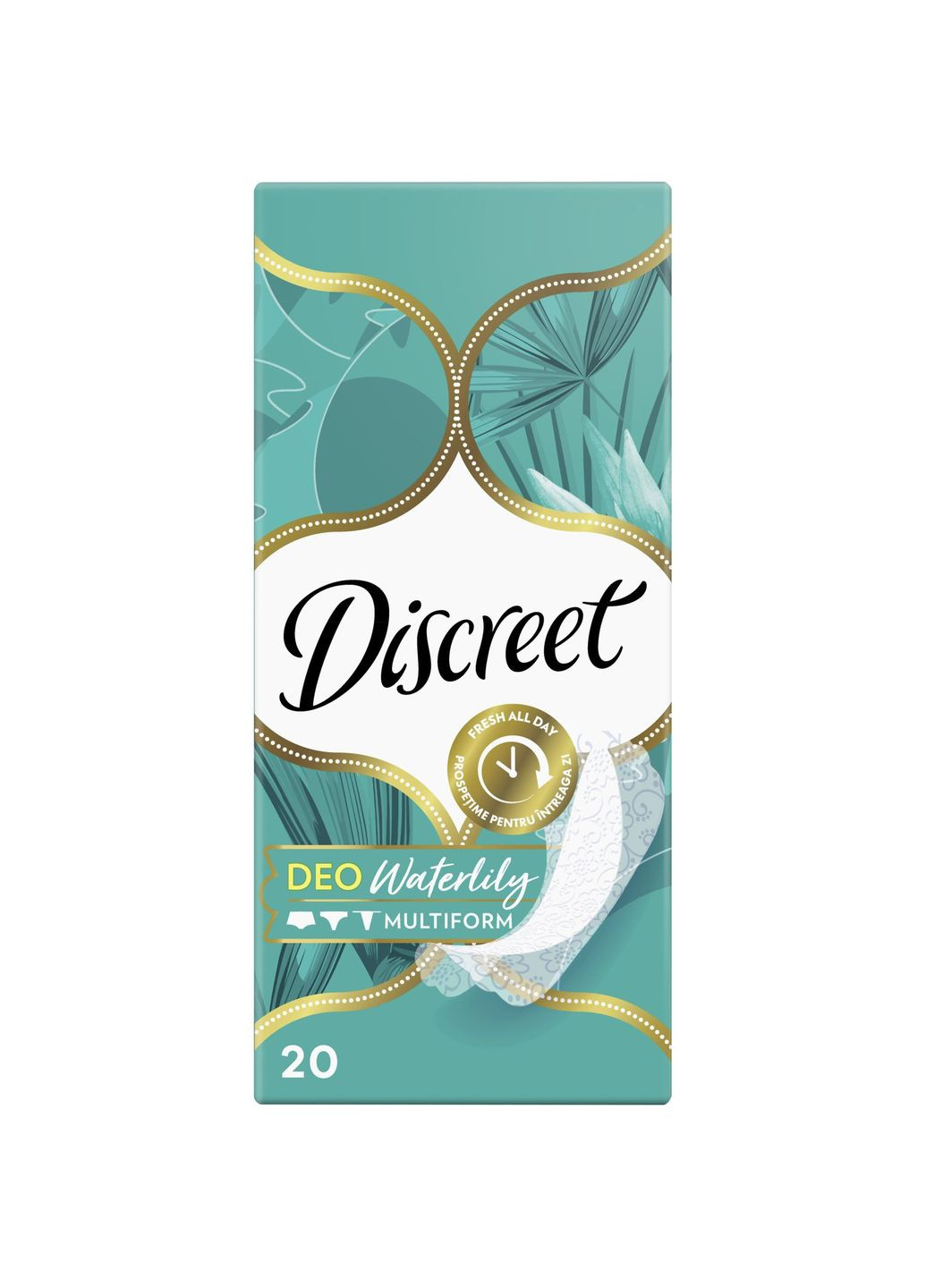 Щоденні прокладки Deo Waterlily Multiform, 20 шт. Discreet 8700216152846 (328261387)