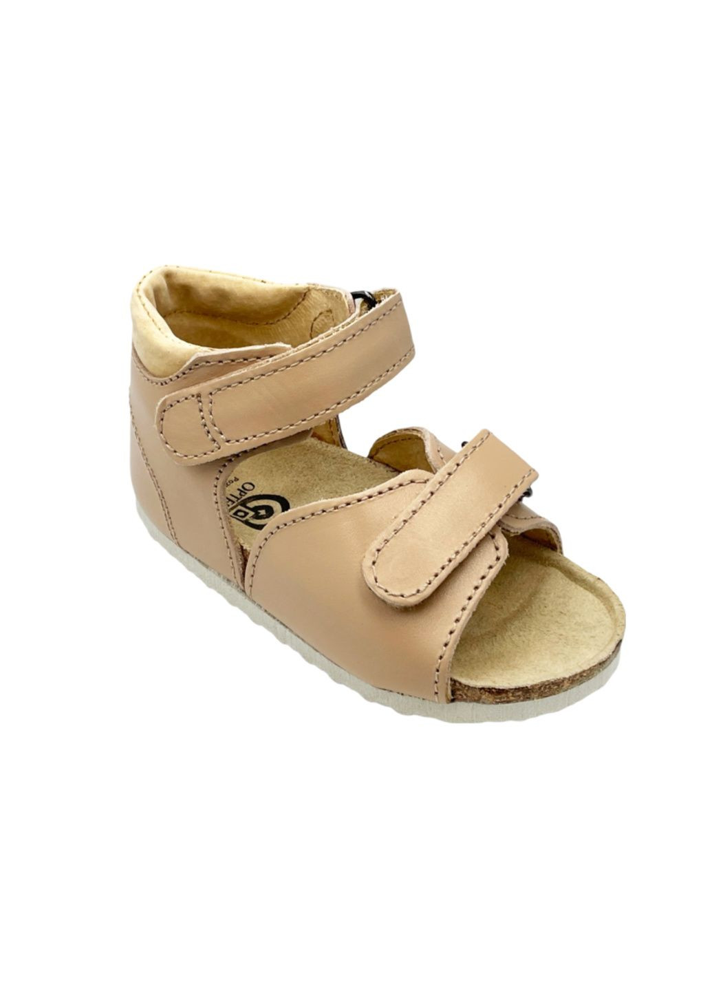 Бежевые повседневные сандалии Ортекс на липучке