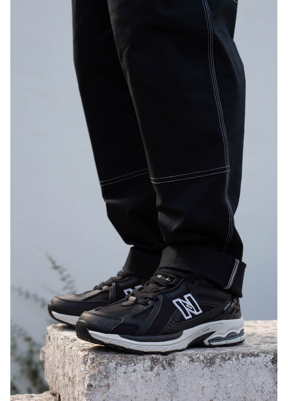 Черно-белые демисезонные мужские кроссовки нью баланс 1906r черные с белым кордура водоотталкивающие No Brand