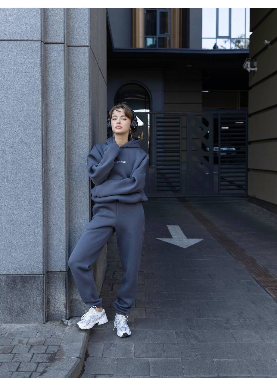 Женский спортивный костюм на флисе: худые свободного кроя и брюки на манжетах. MonCher (357233633)