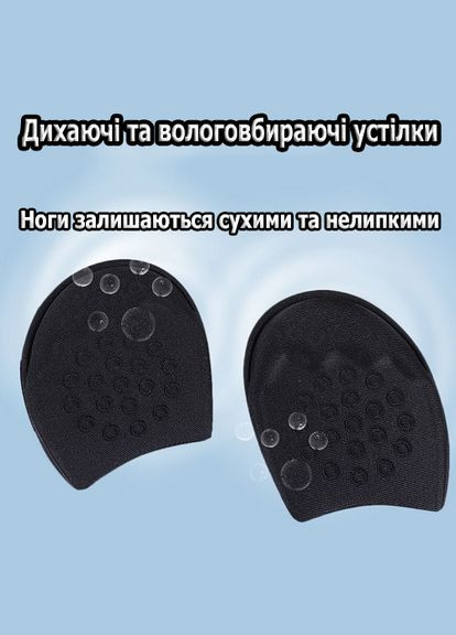Устілки на передню частину взуття для зменшення розміру 2 пари: 1 пара чорні, 1 пара бежеві розмір 35-39 No Brand (314710327)