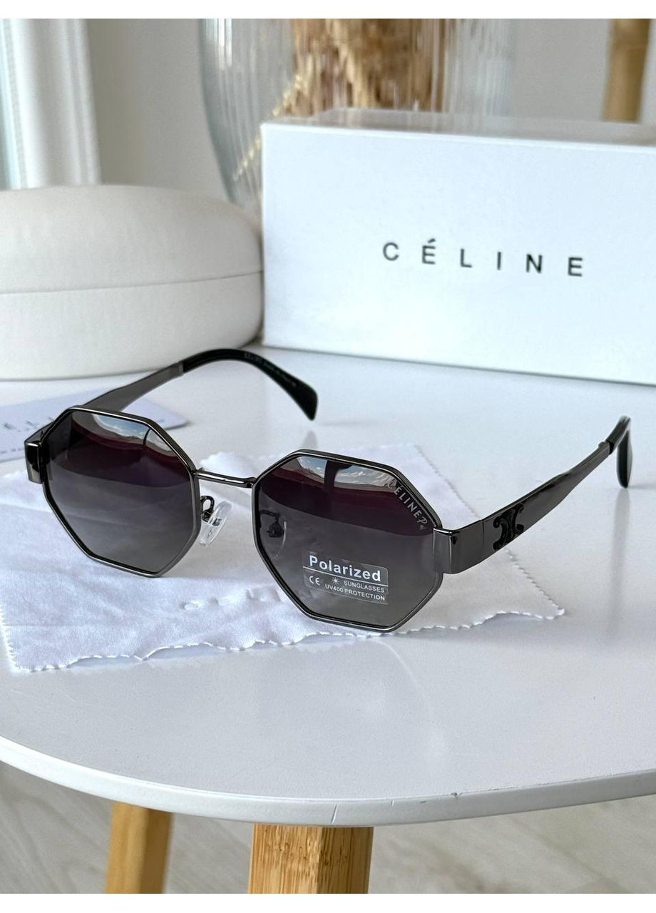 Очки брендовые с металлической оправой на лицо среднее. Солнцезащитные очки с Polarized No Brand (370975322)