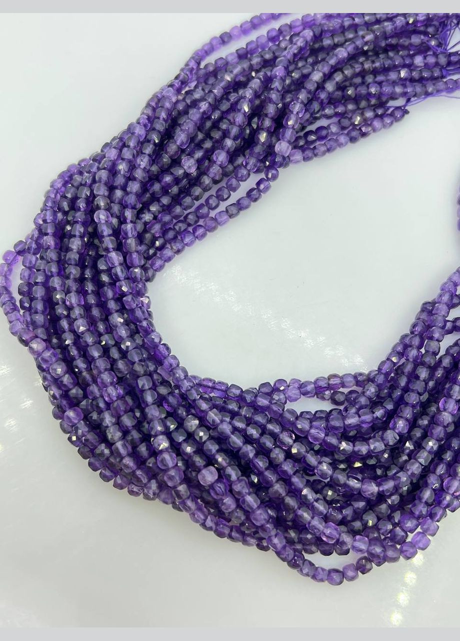 Аметист на нитці без замка 5х5 мм 40 см Фіолетовий 11657 No Brand (315343380)