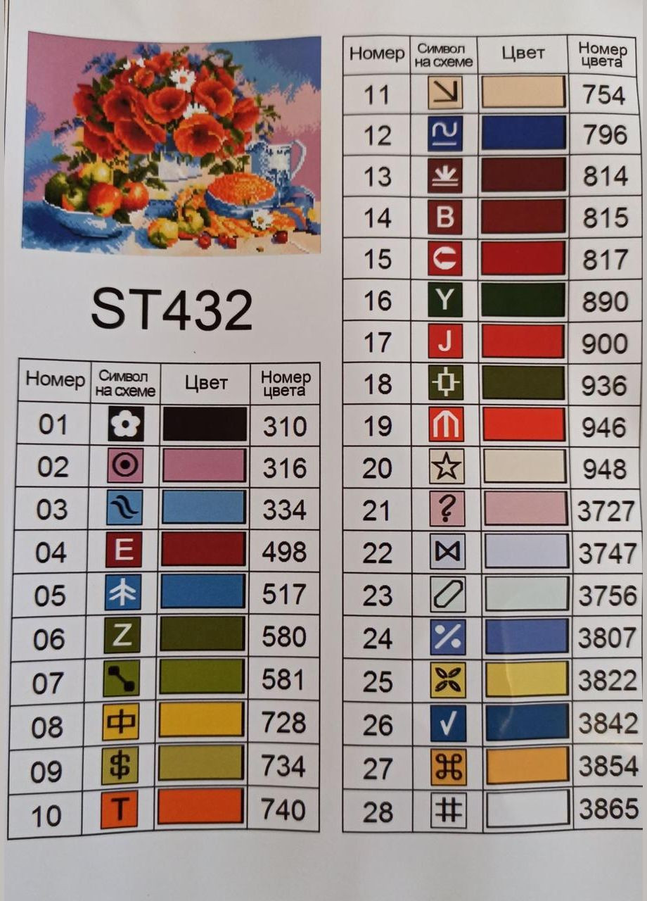 Алмазная мозаика 30х40см Букет маков ST432 ColorArt (299772282)