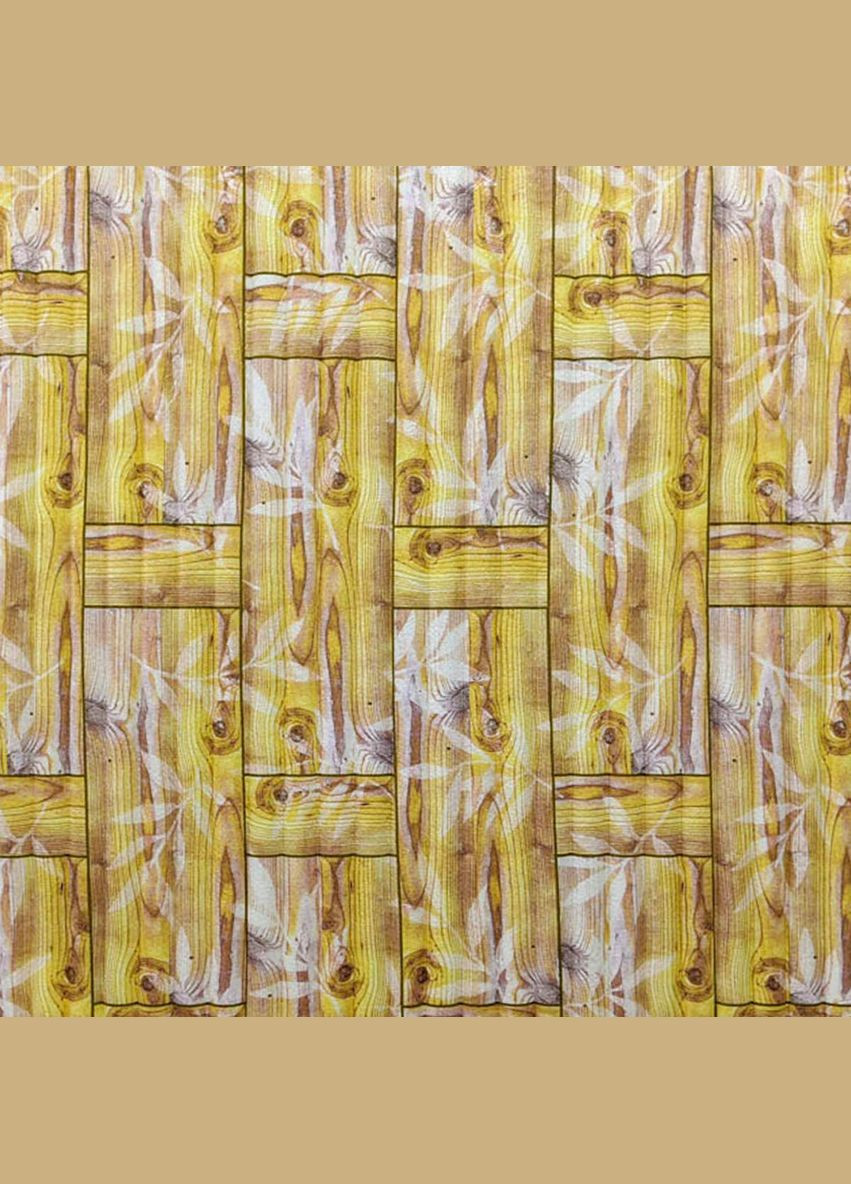 Самоклеющаяся декоративная 3D панель бамбуковая кладка желтая 700x700x8.5мм (056) SW00000091 Sticker Wall (278314498)