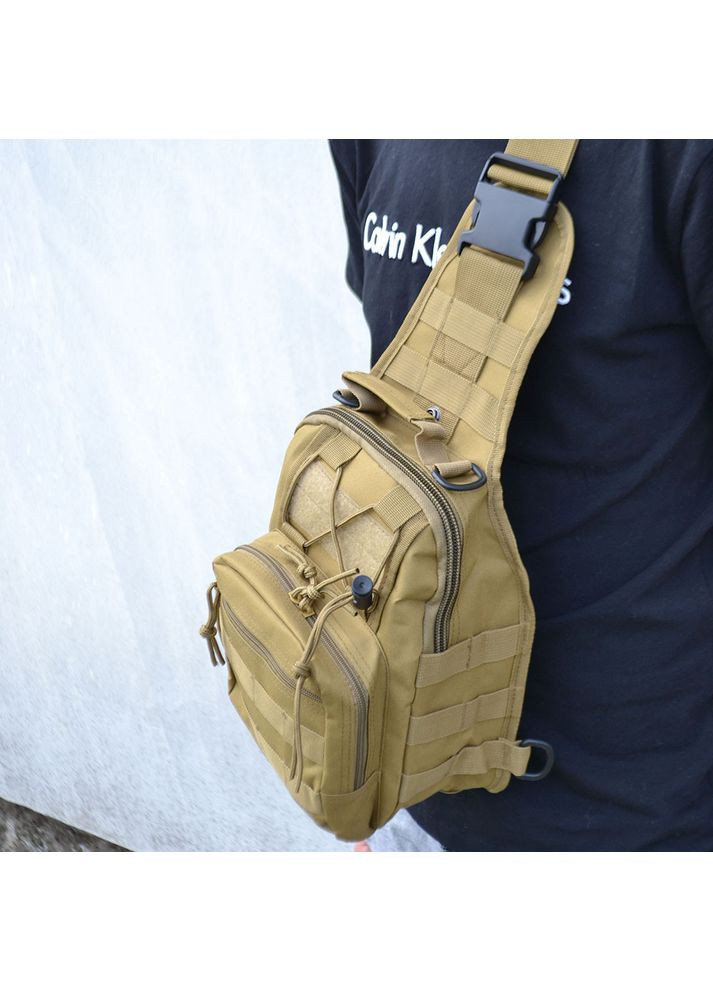 Мужская сумка кроссбоди, Мужская сумка рюкзак слинг, Сумка через плечо MC-263 военной окраски No Brand (354825256)