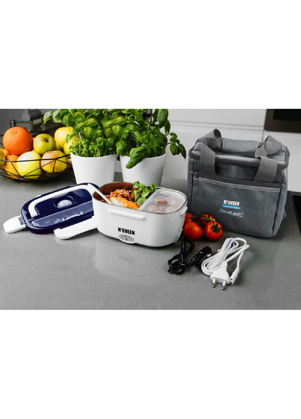 Ланч-бокс з підігрівом від 230В та 12В з термосумкою LB430 Noveen (372890261)