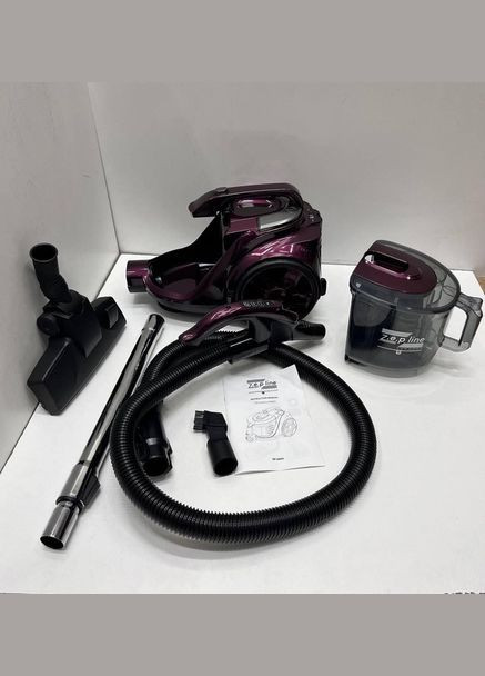 Контейнерный мощный вакуумный пылесос с НЕРА фильтром ZP-6805 4л 4000Вт Фиолетовый Zepline (322820907)