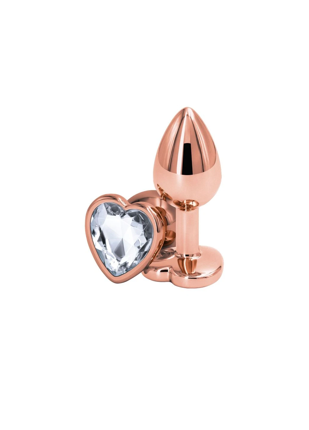 Анальна пробка Rear Assets - Rose Gold Heart - Small - Clear Ns Novelties (399530002)