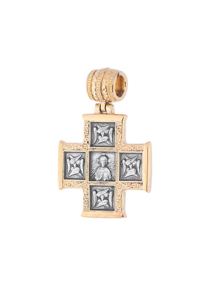 Срібний хрест «Господь Вседержитель. Великомученик Пантелеймон зі сценами житія » 132302 Oniks (264023710)