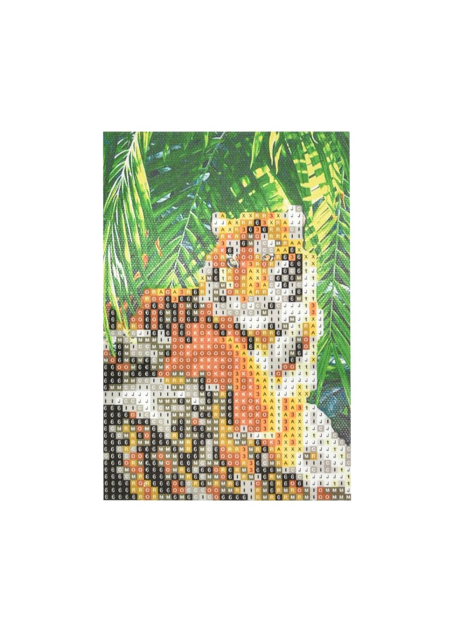 Алмазна мозаїка ПРЕМІУМ Тигр у своєму владарюванні без підрамника розміром 10х15 см (YAB27430) Strateg (362445897)