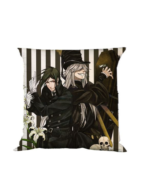 Подушка аниме Себастьян Сиэль Тёмный Дворецкий двухсторонняя 40х40 см (p0787) No Brand (327007398)