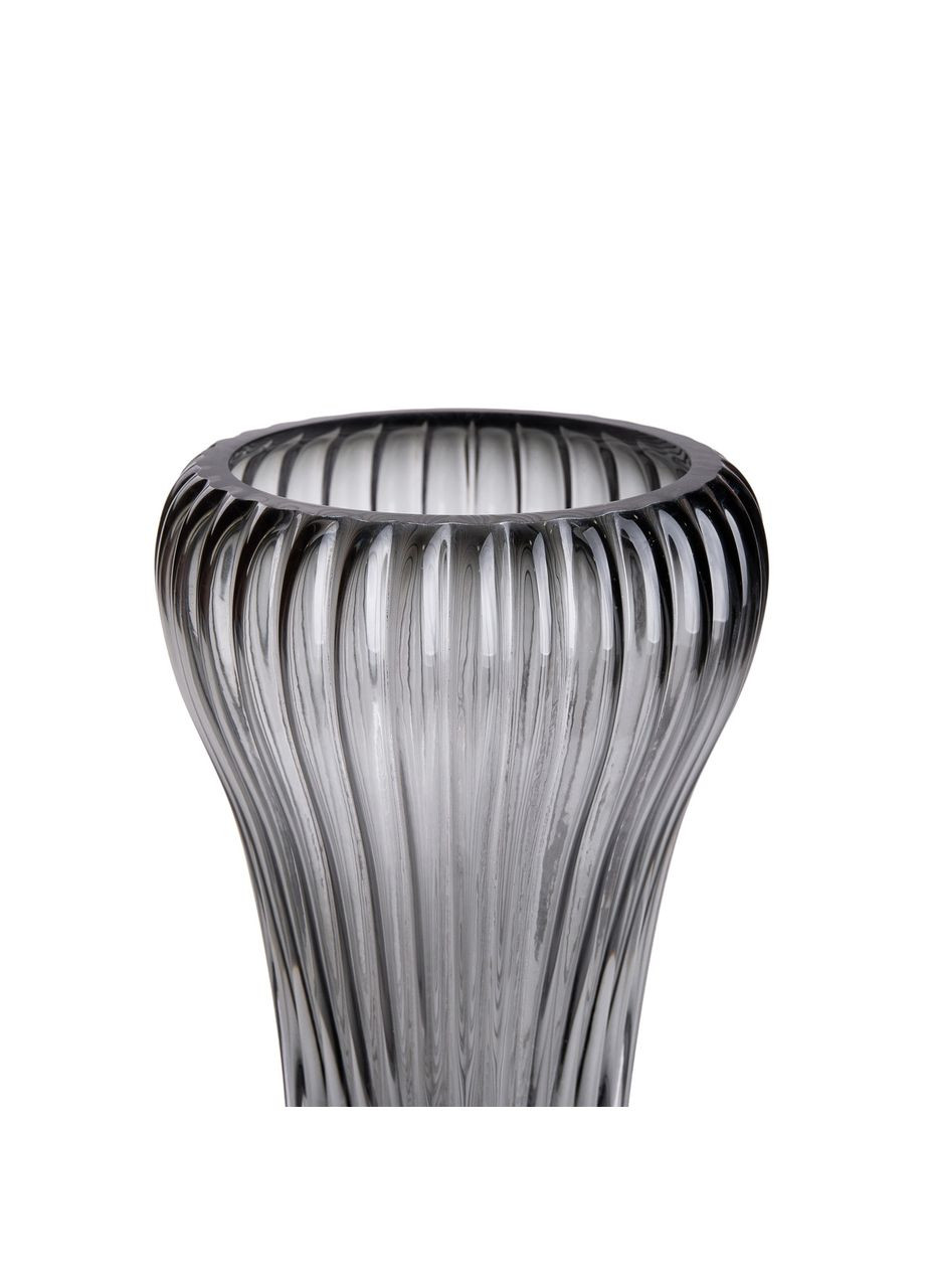 Декоративна скляна ваза, 27,5 см Сіра Yiwu (360454986)