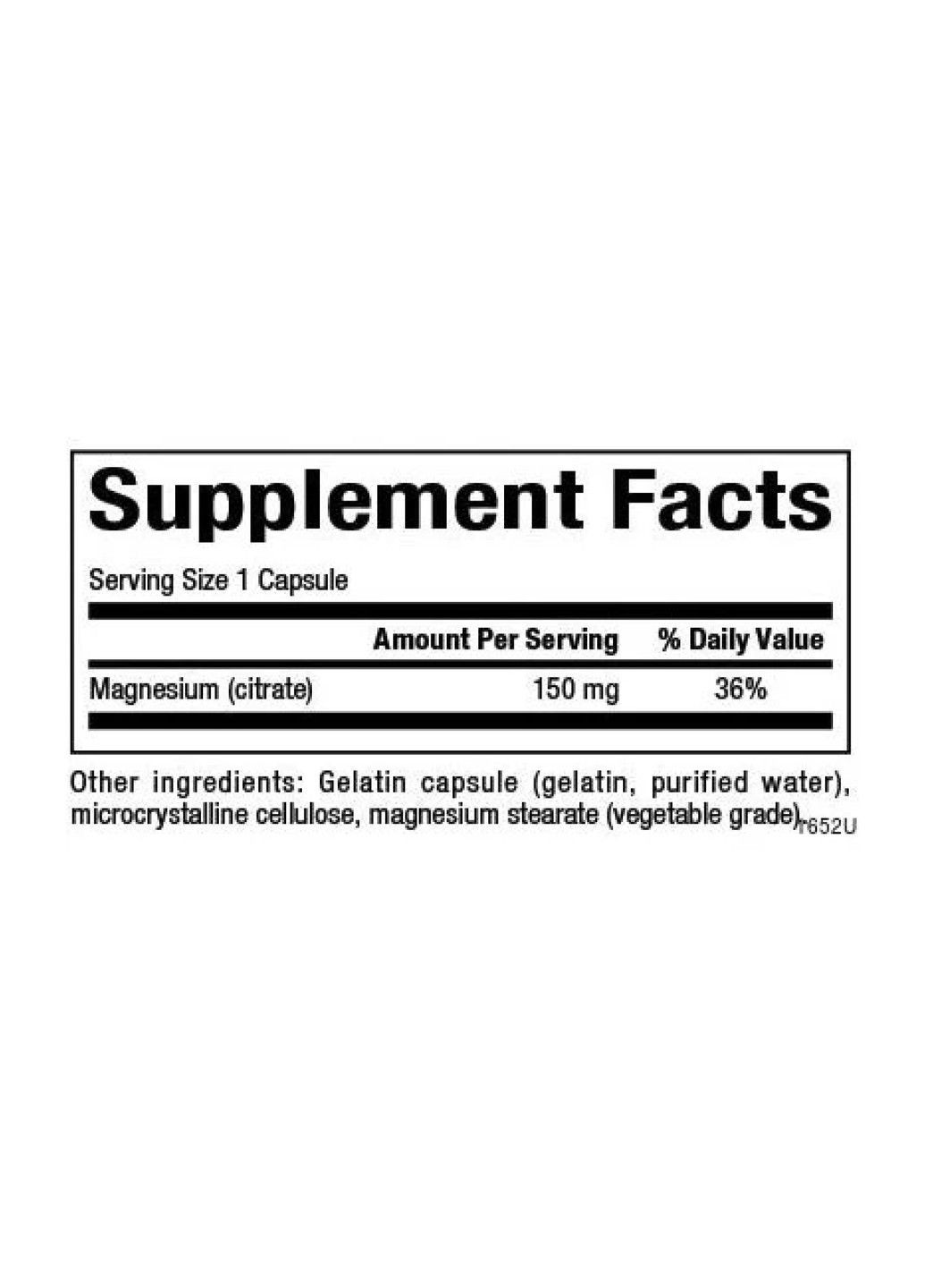 Цитрат магния, 150 мг, 180 капсул Natural Factors (347600727)