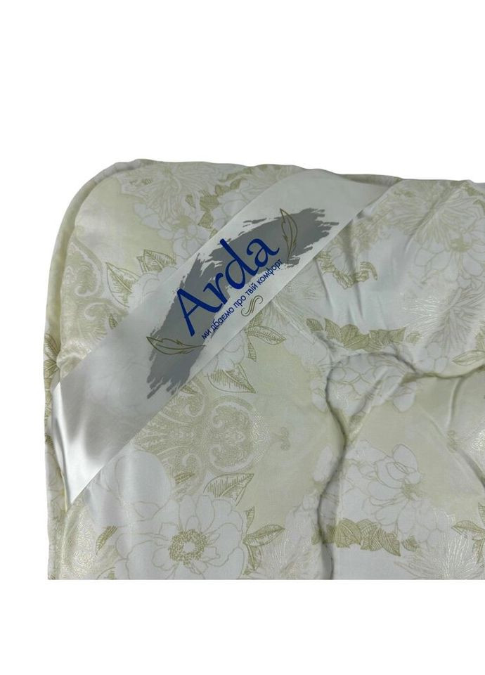 Одеяло полуторное закрытое Цветок 20365 150х210 см бежевое Arda (335583785)