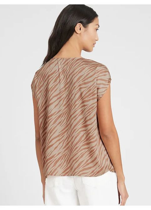 Бежева блуза вільного крою весняно-літня Banana Republic