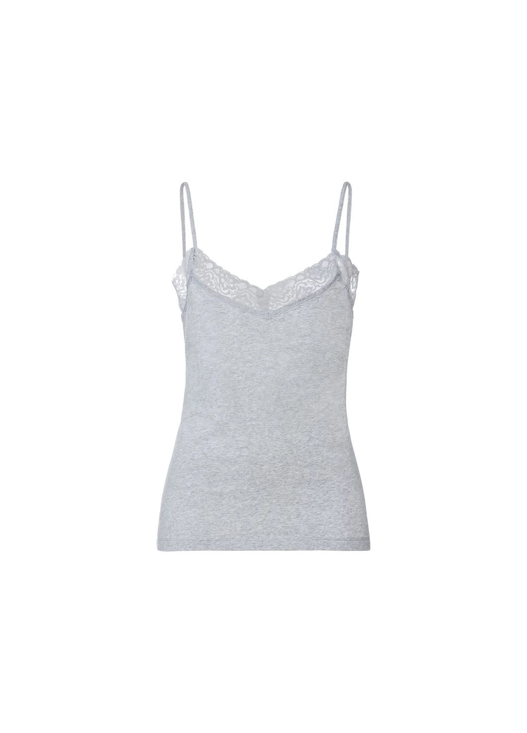 Майка натільна з мереживом для жінки LYCRA® 427411 сірий Esmara — 295354649