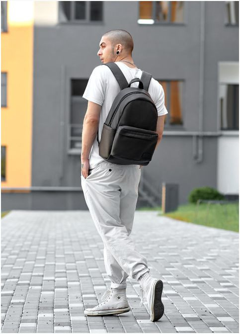 Рюкзак мужской из экокожи Zard LST Черный Sambag (301871797)