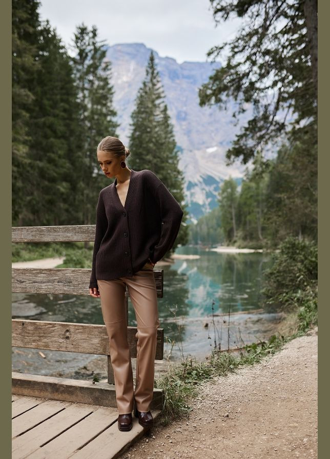 Жіночий подовжений кардиган із натуральної пряжі (2793) Triko Bakh (334710468)