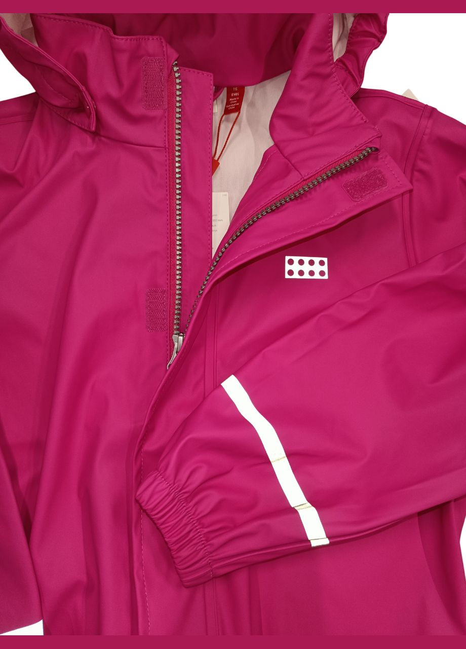 Рожева демісезонна куртка-дощовик для дівчинки Lego Wear