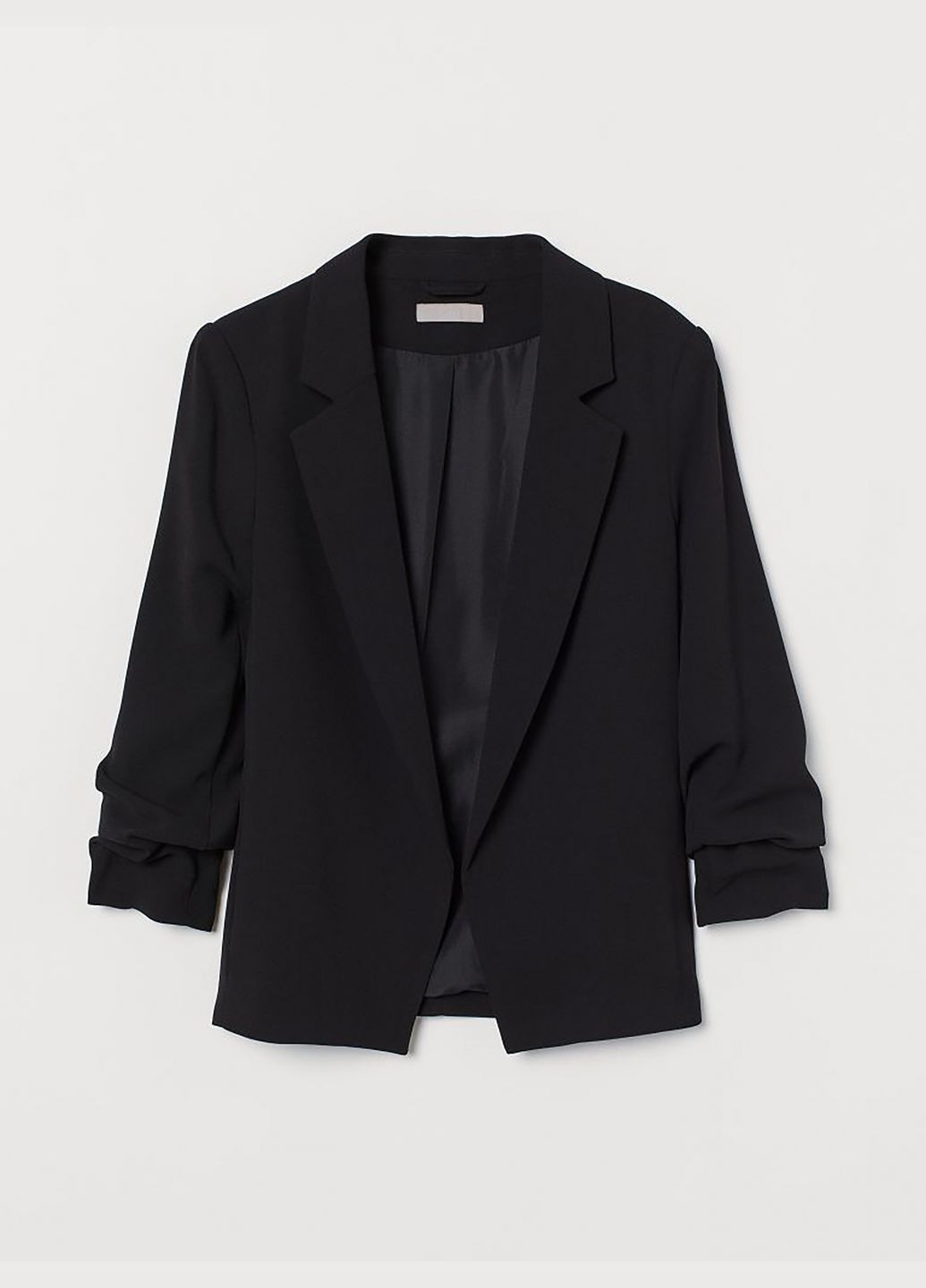 Жакет із крепової тканини Чорний Повсякденний Демісезон H&M (315488436)