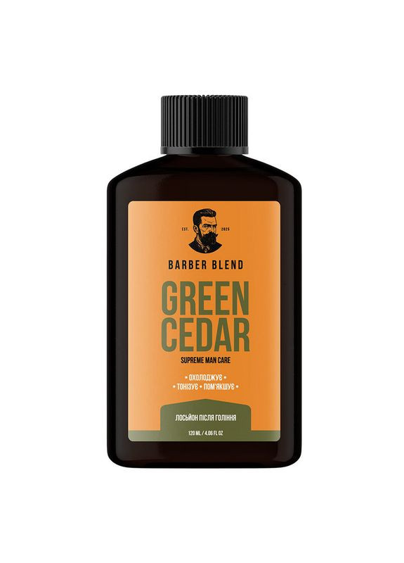 Освежающий лосьон после бритья Green Cedar, 120 мл Barber Blend (365842519)