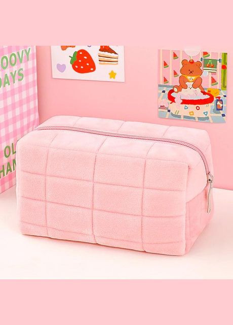 Женская косметичка плюшевая PLUSH 16см Розовая для косметики CHI (302000584)