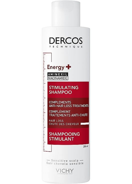 Тонизирующий шампунь для борьбы с выпадением волос Dercos Energy+ Stimulating Shampoo 200ml (10731-27784) Vichy (368615105)
